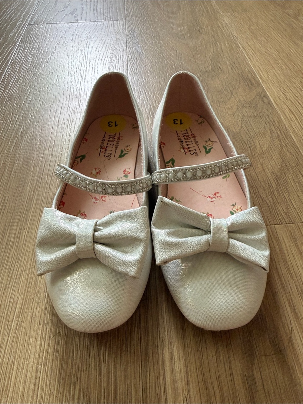 Seychelles Kids White Bow Ballet Flats Size 13